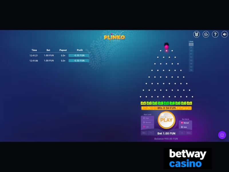 Узнайте все об игре Plinko в Betway